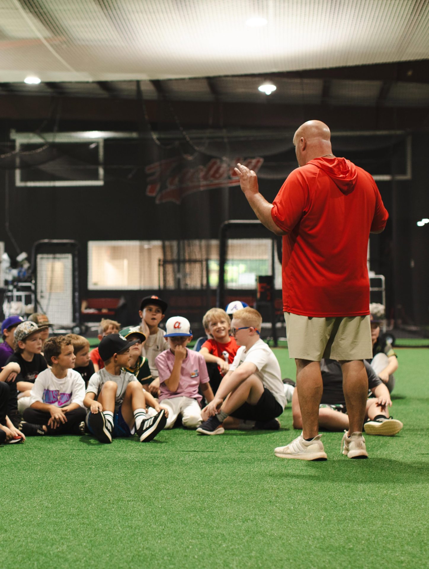 Training with young athletes at Factory Sports